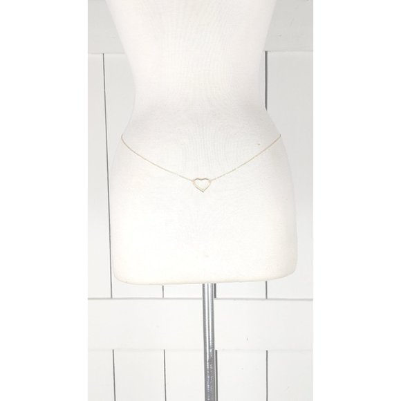 Gold metal heart chain link dainty lightweight skinny belly chain belt - Picture 3 of 5